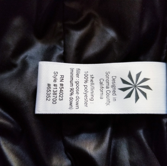ATHLETA WOMEN GOOSE DOWN BLACK WINTER PUFFY JACKET SIZE SMALL - Picture 5 of 10